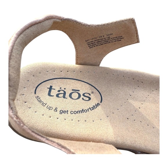 Taos Womens Pink Leather Strappy Comfort Sandals Size 6 Adjustable Strap Casual - Picture 6 of 10